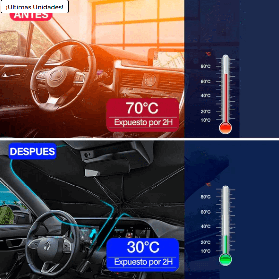 Parasol para Auto Retráctil /👋🥵 Adios al Auto sofocante ¡Hola al auto Fresco Siempre! 🚗❄️