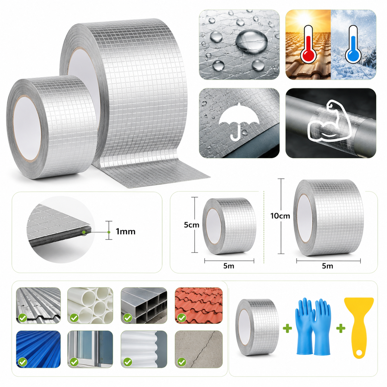 AquaFix Tape - Sella filtraciones y fugas en minutos