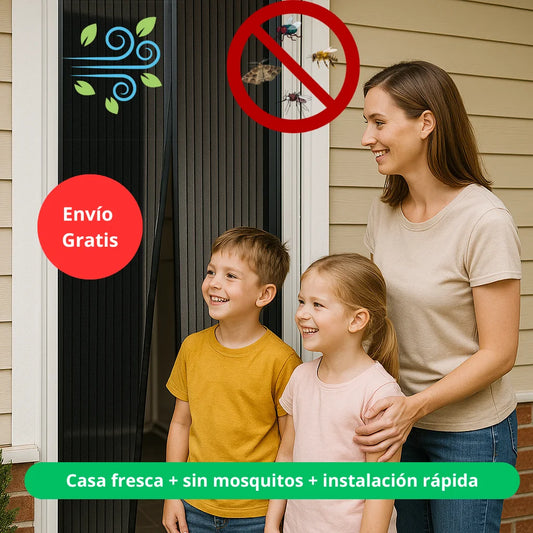 Cortina Puerta Anti Mosquitos Magnética 100x210 cm / La malla que TODOS están usando en verano ☀️