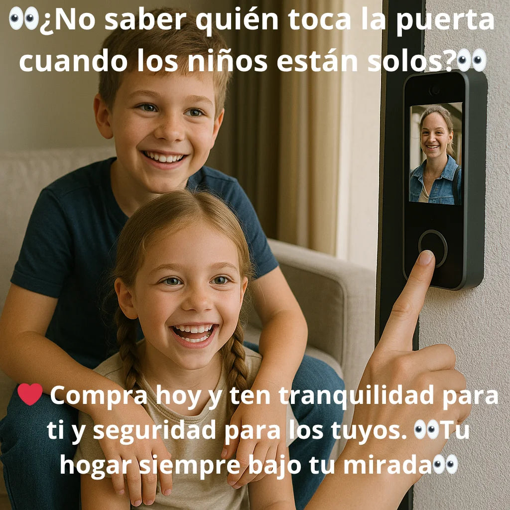 TIMBRE INALAMBRICO CON CAMARA WIFI/ 🔔 ¿Y si pudieras saber quién toca tu puerta desde tu celular, sin moverte?👀