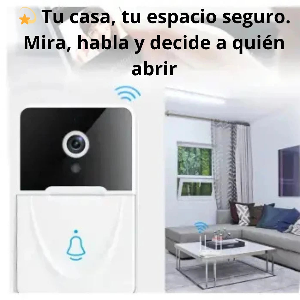 TIMBRE INALAMBRICO CON CAMARA WIFI/ 🔔 ¿Y si pudieras saber quién toca tu puerta desde tu celular, sin moverte?👀