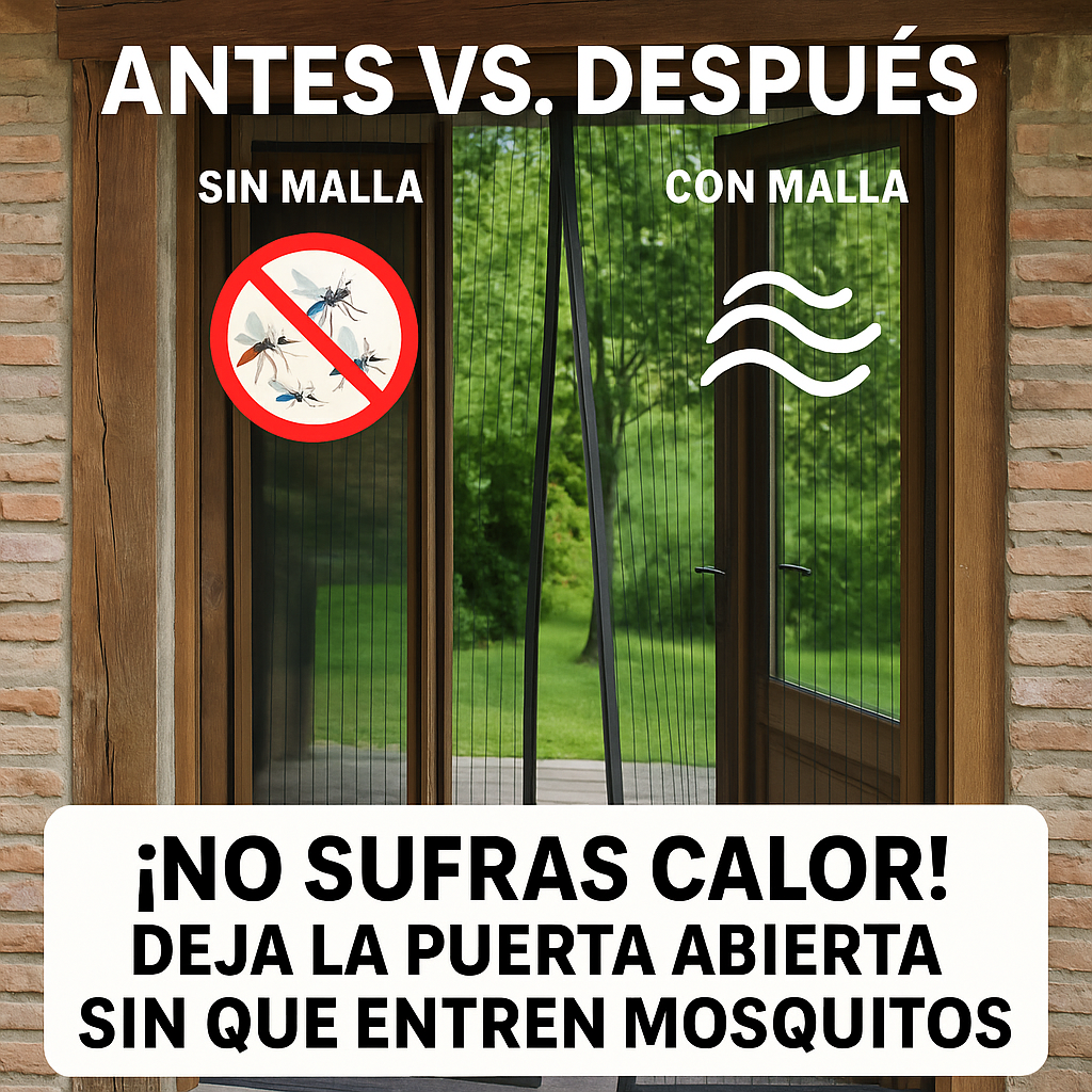 Cortina Puerta Anti Mosquitos Magnética 100x210 cm / La malla que TODOS están usando en verano ☀️