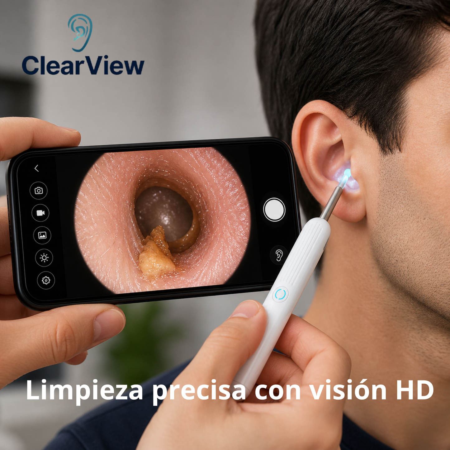 ClearView  - Limpia tus oídos con visión en tiempo real y sin riesgos
