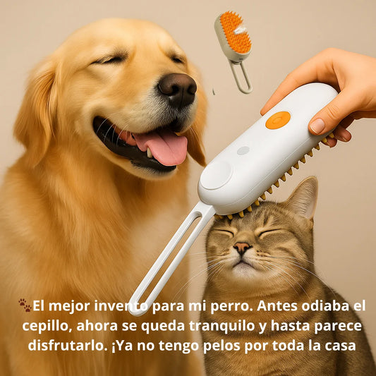 Cepillo Para Mascotas 🐶🐱 A Vapor Recargable/ ⚡🐾🐶🐱 “Cada día que pasa tu mascota acumula suciedad y polvo en su pelaje… ¿vas a seguir esperando?”