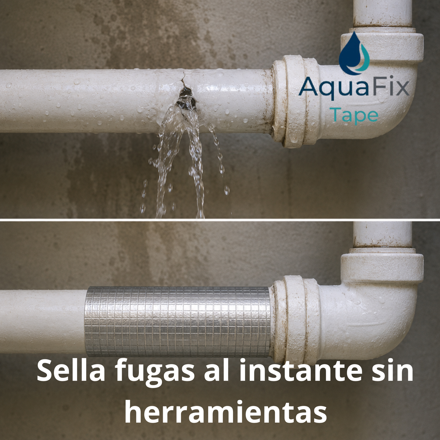 AquaFix Tape - Sella filtraciones y fugas en minutos