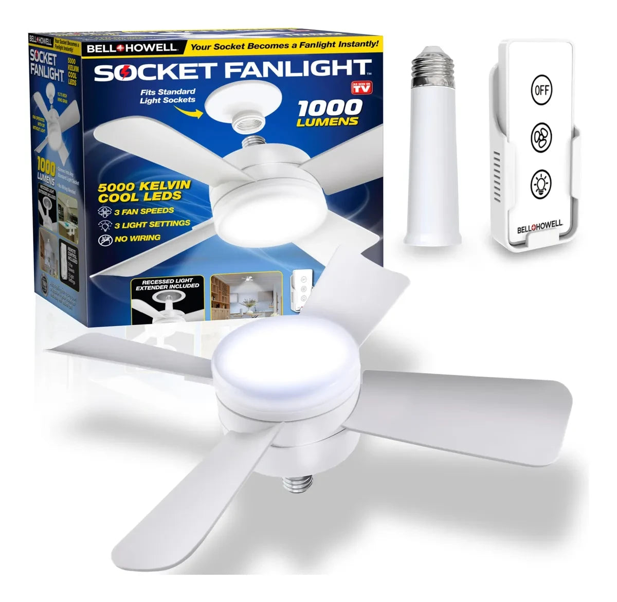 SOCKET FAN VENTILADOR / 🥵 “El calor no te deja dormir ni disfrutar tu casa.” 🌙💔